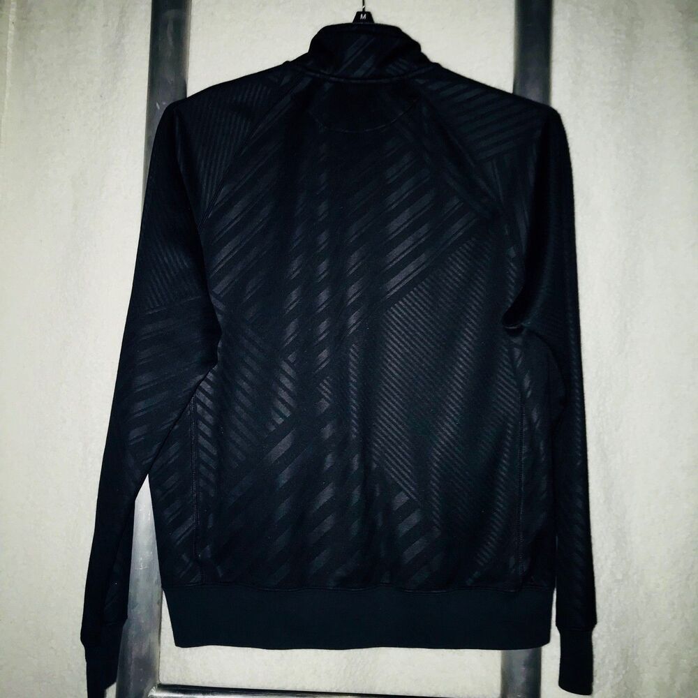 Nike Vintage Black Track Jacket Sweater Basketball Soccer Soft Geometric Large - Picture 10 of 10